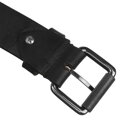 Pánsky čierny kožený opasok so striebornou prackou, šírka 4 cm - Peterson