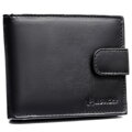 Pánska kožená peňaženka – veľká čierna na patent