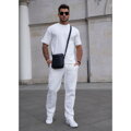 Pánska kožená crossbody taška Peterson v čiernej farbe + puzdro na kľúče