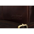Pánska hnedá kožená crossbody taška Peterson + kožené puzdro na kľúče