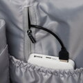 Veľký dámsky batoh z polyesteru v čiernej farbe s priehradkou na notebook a USB portom - Peterson