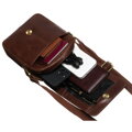 Hnedá pánska kožená crossbody taška s klopou – elegantná, štýlová a praktická
