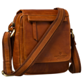 Listonoszka męska brązowa skórzana mała saszetka na ramię - Peterson