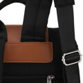 Čierno-hnedý dámsky ruksak s uchytením na kufor – ľahký a elegantný