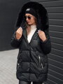 FROSTYFIT prešívaná dámska zimná bunda s kapucňou čierna Dstreet TY4675