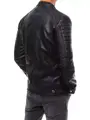 Skvelá čierna koženková bunda