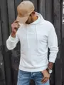 Biela módna mikina s kapucňou