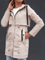 GLAMJACKET dámska bunda parka svetlo béžová Dstreet TY4382
