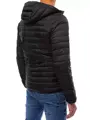 Čierna pánska bunda s kapucňou