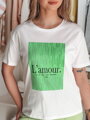 T-shirt damski LAMOUR zielony Dstreet RY2586