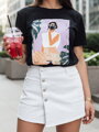 Dámske sukňové šortky SUMERLUXE biele SY0338