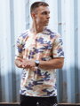 Pánske béžové camo tričko Dstreet RX5589