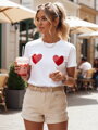 T-shirt damski PALIS biały Dstreet RY2432
