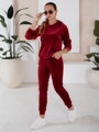 Dámska bordová velúrová súprava SO COMFY Dstreet AY0887