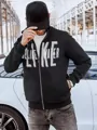 Čierna pánska mikina s potlačou
