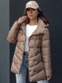 Dámsky prešívaný zimný kabát BLOOM camel Dstreet TY4536
