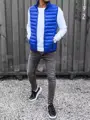Modrá pánska vesta