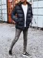 Granátová zimná bunda s kapucňou