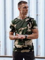 Pánske tričko camo Farba Khaki DSTREET RX5599