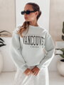 Dámska mikina VANCOUVER – mätová, bavlnená oversize BY1226