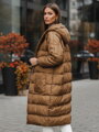 Hnedá dámska bunda ANNIKA s kapucňou TY2471