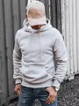 Klasická svetlo-sivá mikina s kapucňou