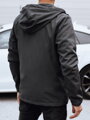 Pánska prechodná bunda s kapucňou, tmavošedá Dstreet TX4817