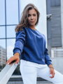 Klasická modrá mikina FASHION II bez zapínania.