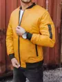 Pánska bomber bunda vo farbe camel.