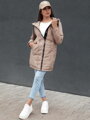 Dámska bunda parka béžová Dstreet TY4386