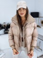 Krásna béžová dámska bunda