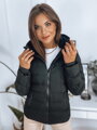 Čierna dámska páperová bunda