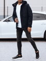 Pánska zimná bunda s kapucňou, tmavomodrá Dstreet TX4907