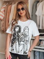 T-shirt damski COMIS biały Dstreet RY2608