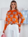 Dámsky oversize sveter Dstreet Sweet Bunny – oranžový MY2281