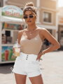 Dámske bavlnené šortky STYLE SHORTS biele SY0396