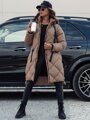 Dámska oversize bunda MELODY tmavo béžová Dstreet TY4562