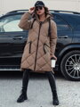 Dámska oversize bunda MELODY tmavo béžová Dstreet TY4562