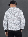 Pánska mikina na zips s kapucňou, biela Dstreet BX5811