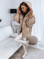 Béžová prešívaná oversize bunda