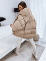 Béžová prešívaná oversize bunda