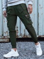 Pánske zelené cargo nohavice Dstreet UX4301