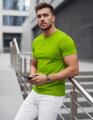 Pánske tričko limetkovo-zelenej farby RX4191