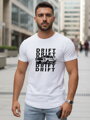 Herren T-Shirt mit Totenkopf und Blumendruck NX079R
