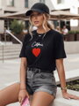 T-shirt damski CALOV czarny Dstreet RY2567
