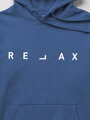 Pánska mikina s nápisom RELAX a kapucňou Dstreet modrá NX0001BX