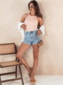 Dámske jeansové šortky STREETVIBE modré SY0386