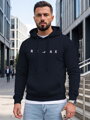 Pánska mikina s nápisom RELAX a kapucňou Dstreet tmavomodrá NX0001BX