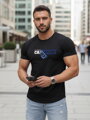 Herren T-Shirt mit Totenkopf und Blumendruck NX079R