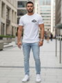 Bedrucktes Feuerwehr-T-Shirt mit Totenkopf für Männer NX054R